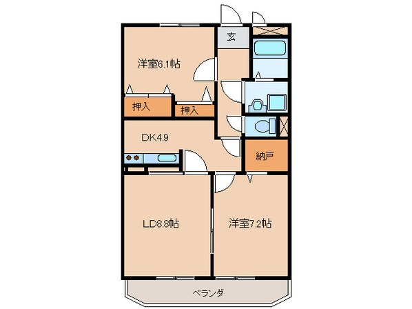 コットンアヴェニューの物件間取画像